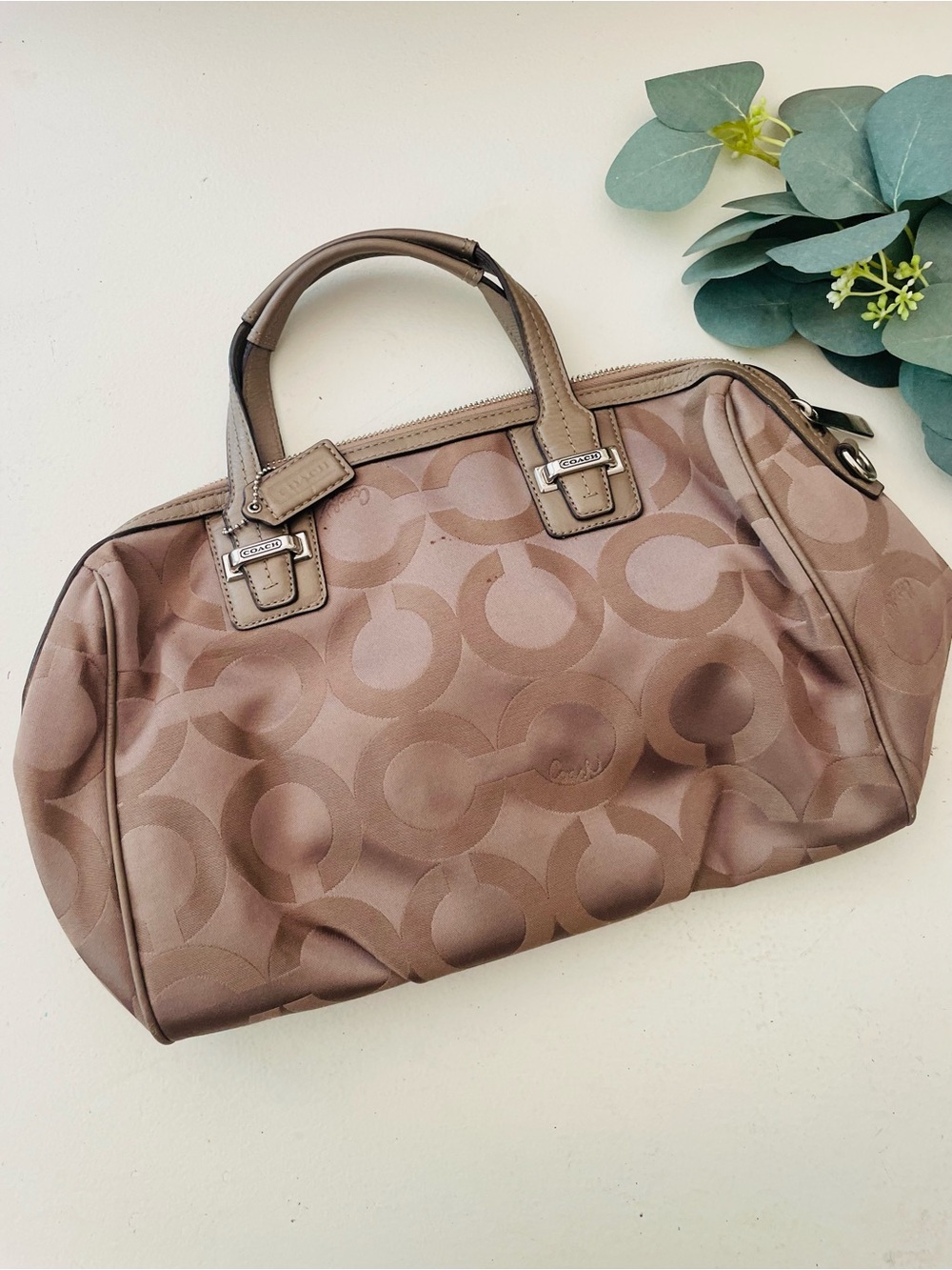 Coach Taylor Op Art Signature Satchel